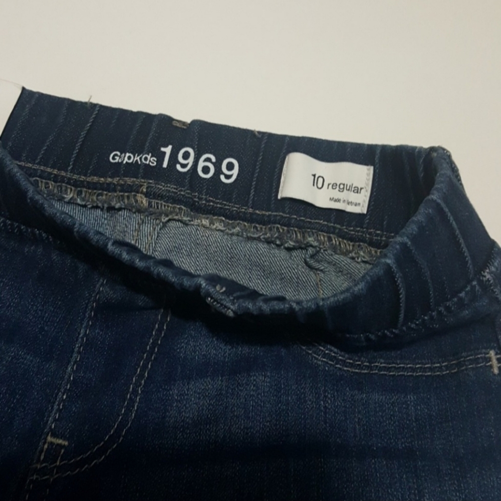 GAP Girls Skinny Flare Pull-On Waist Blue Jeans-10 - Picture 4 of 7